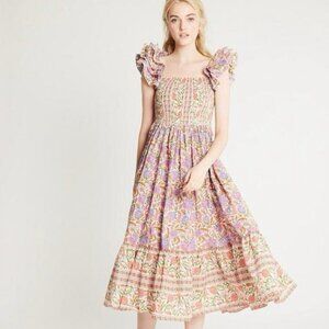 Mille Olympia Smocked Midi Dress in Avignon Floral
